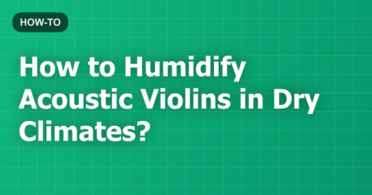 How to Humidify Acoustic Violins in Dry Climates?