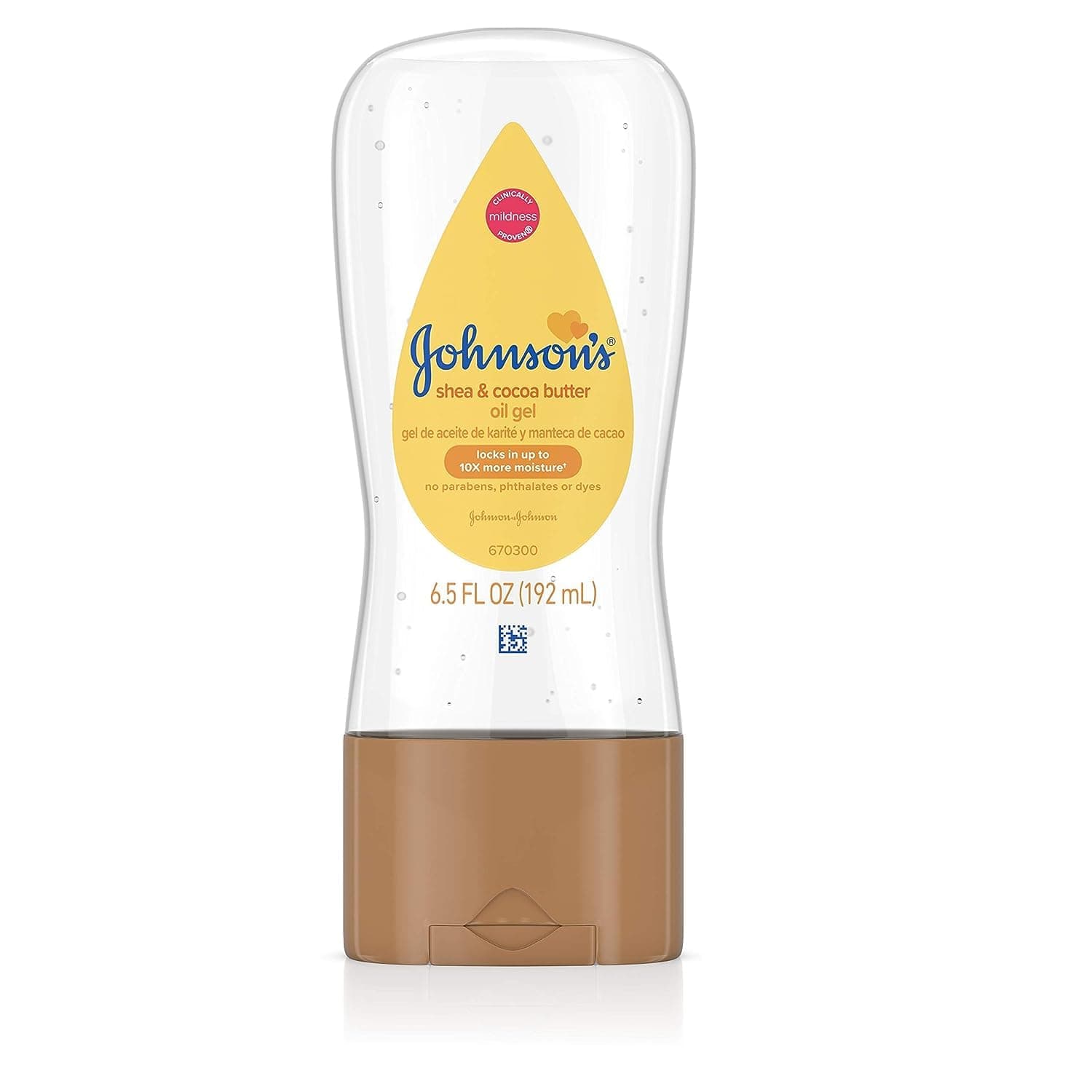 Johnson's Baby Oil Gel, Moisturizing Baby Massage Mineral Oil Enriched with Shea & Cocoa Butter, Dry Skin Relief for Babies, Kids & Adults, Nourishing & Gentle on Delicate Skin, 6.5 fl. oz 6.5 Fl Oz (Pack of 1)