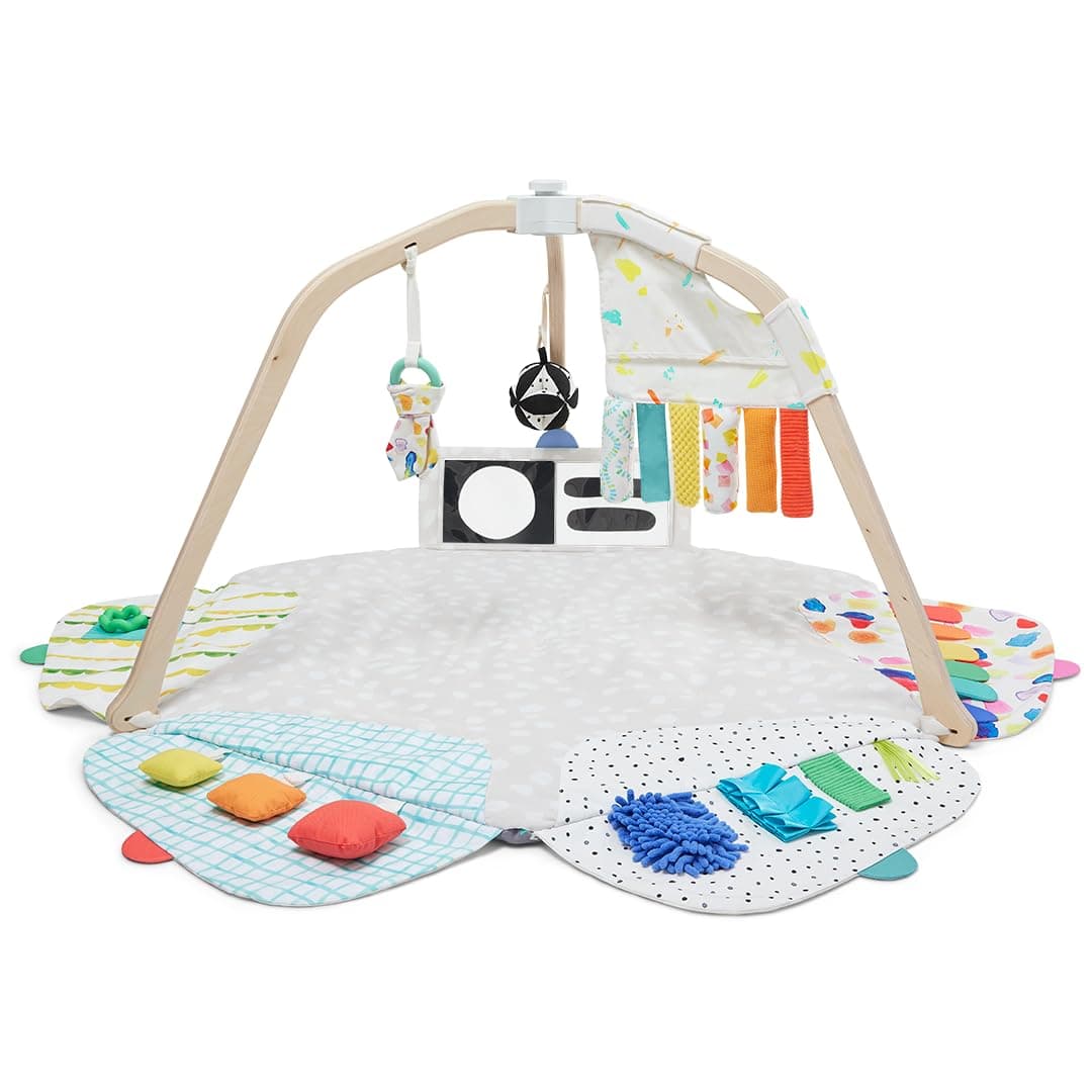 Lovevery Play Gym and Sensory Strands Bundle, Stage-Based Developmental Activity Gym for a Whole Year of Play Baby to Toddler Including Play Guide, Ages 0+ Months Play Gym & Sensory Strand