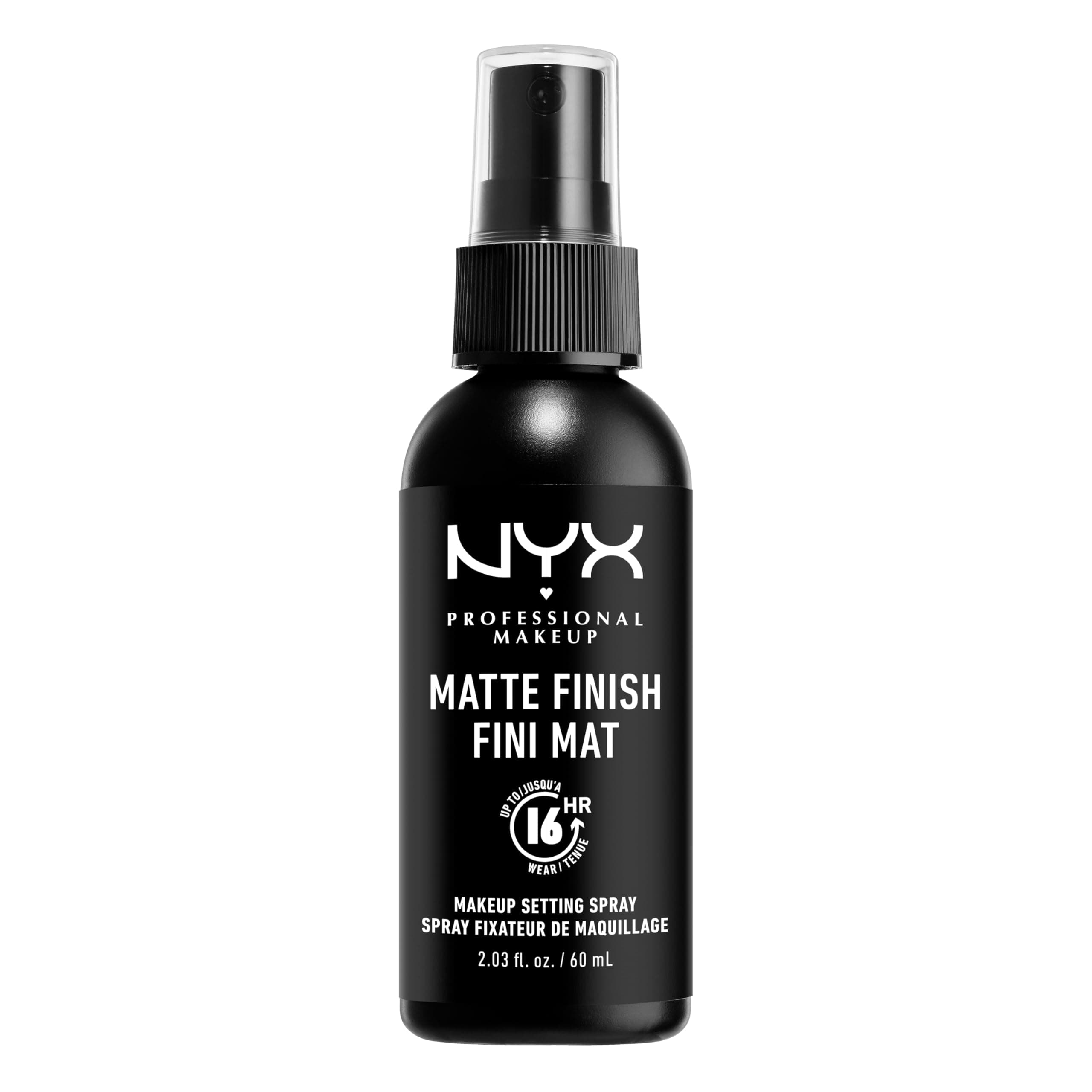 NYX PROFESSIONAL MAKEUP Makeup Setting Spray - Matte Finish, Long-Lasting Face Mist for up to 16HR Wear, Vegan Formula 2.03 Fl Oz (Pack of 1) Matte