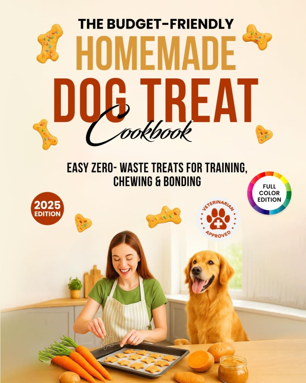 The Budget-Friendly Homemade Dog Treat Cookbook: Vet-Approved Dog Treat Recipes Using Pantry Staples – Easy Zero-Waste Treats for Training, Chewing & ... Homemade Dog Food Cookbook Series)