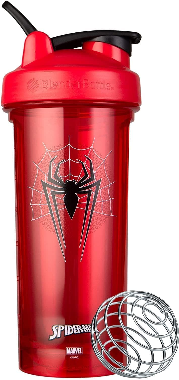 BlenderBottle Marvel Shaker Bottle Pro Series Perfect for Protein Shakes and Pre Workout, 28-Ounce, Spider-Man Web Marvel Spider-Man Web 28 Ounces