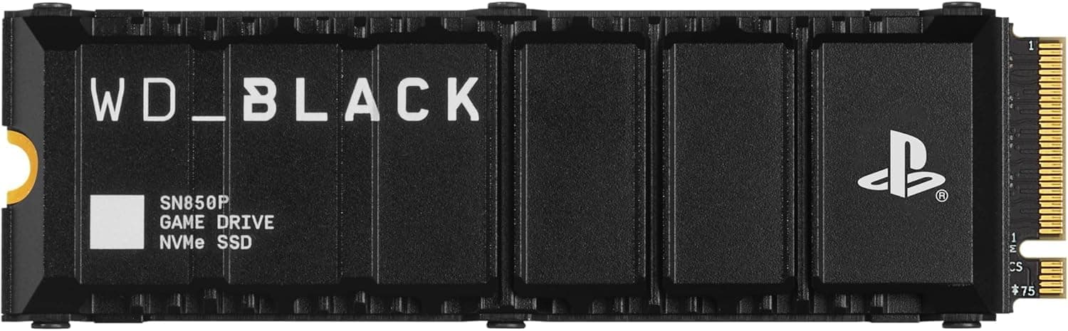 WD_BLACK 2TB SN850P NVMe M.2 SSD Officially Licensed Storage Expansion for PS5 Consoles, up to 7,300MB/s, with heatsink - WDBBYV0020BNC-WRSN 2TB Up to 7,300MB/s