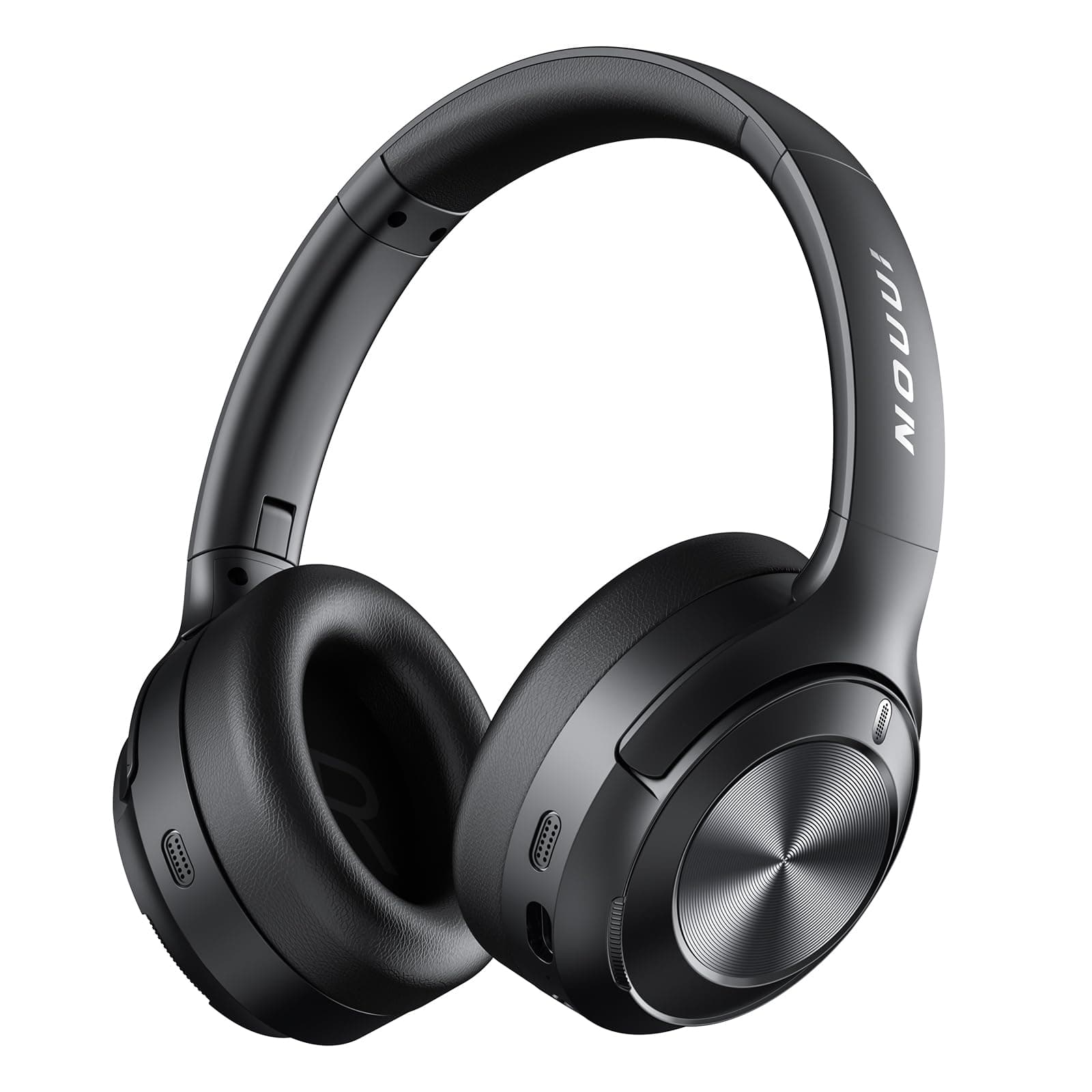 Hybrid Active Noise Cancelling Headphones, Wireless Bluetooth Headphones with Hi-Res Audio, Deep Bass, Transparent Mode, 70H Playtime Over Ear Bluetooth Headset with Fast Charging for Travel/Office/PC Black