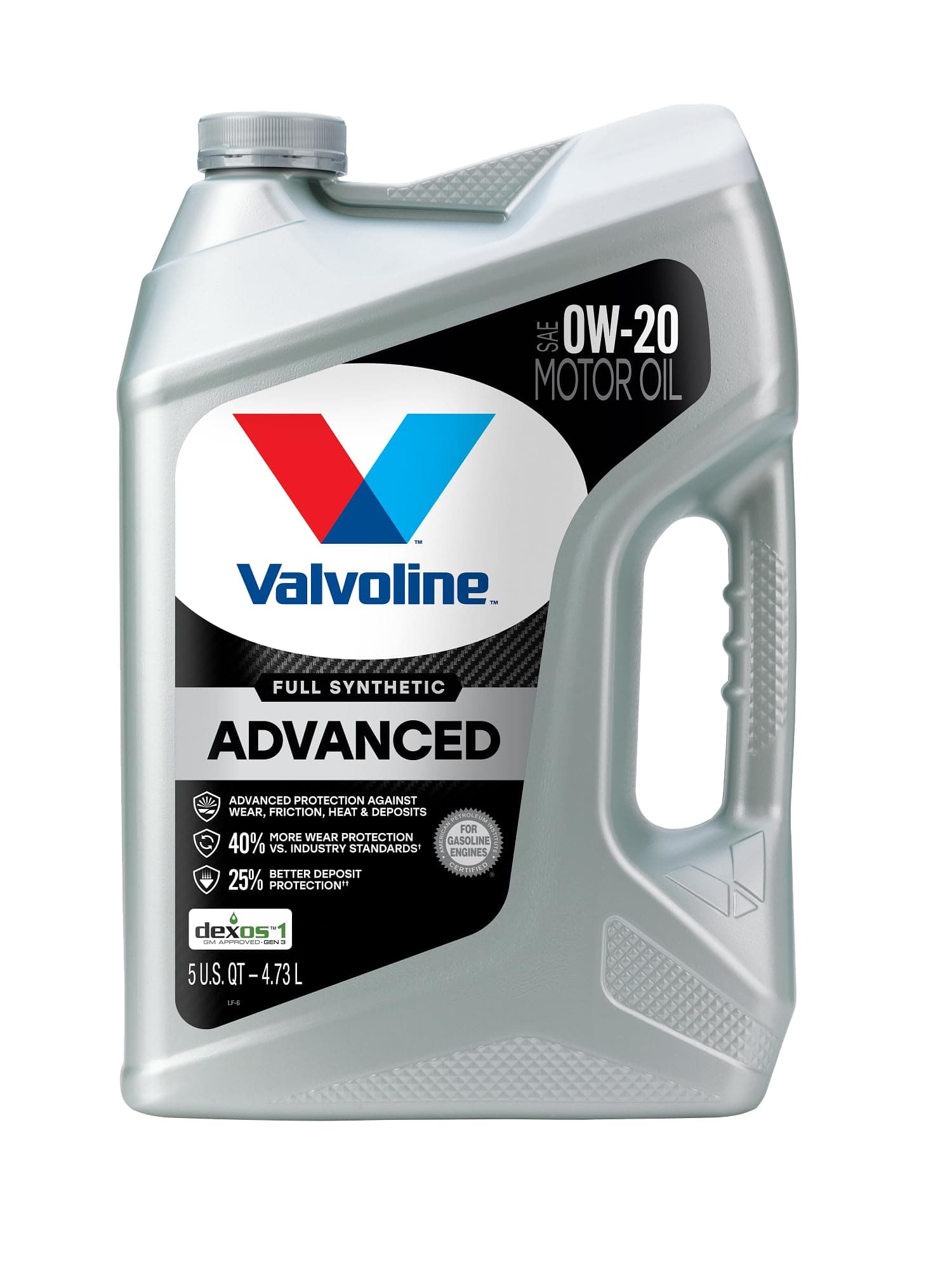 Valvoline Advanced Full Synthetic SAE 0W-20 Motor Oil 5 QT Advanced Full Synthetic 5 QT 0W-20