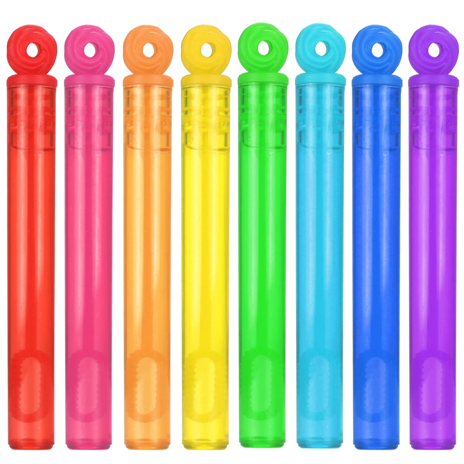 32-Piece 8 Colors Mini Bubble Wands Assortment Party Favors Toys for Kids Child, Christmas Celebration,Thanksgiving New Year, Themed Birthday,Wedding, Bath Time,Summer Outdoor Gifts for Girls Boys