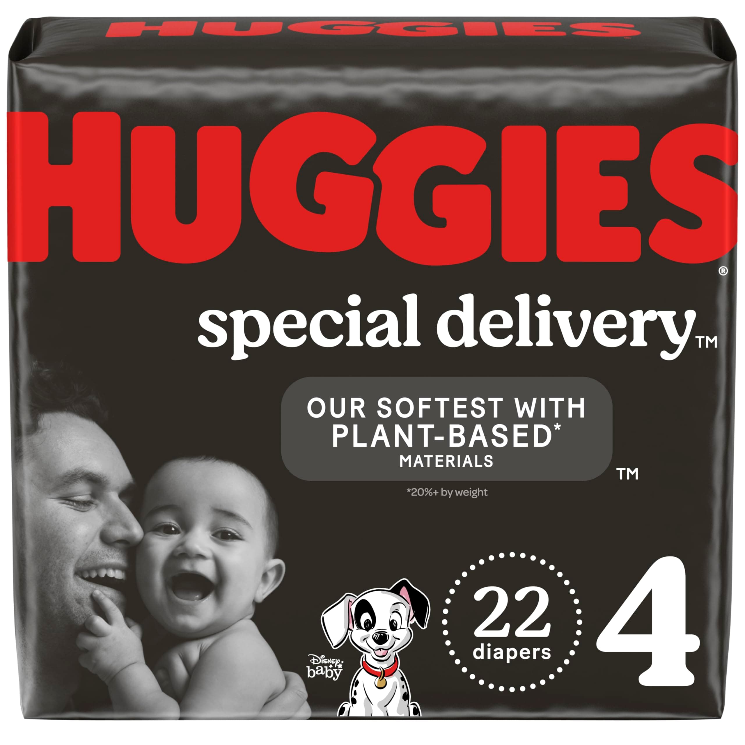 Huggies Special Delivery Hypoallergenic Baby Diapers Size 4 (22-37 lbs), 22 Ct, Fragrance Free, Safe for Sensitive Skin Size 4 22