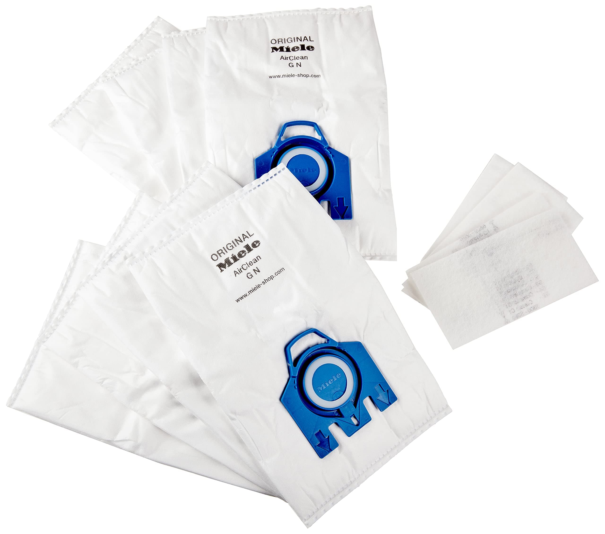 Miele Original AirClean 3D Efficiency GN Vacuum Cleaner Bags for Miele Complete C2/C3, Classic C1, and S8/S5/S2 Models, Filters More Than 99.9% of Dust, XL Pack of 8 – 10455150