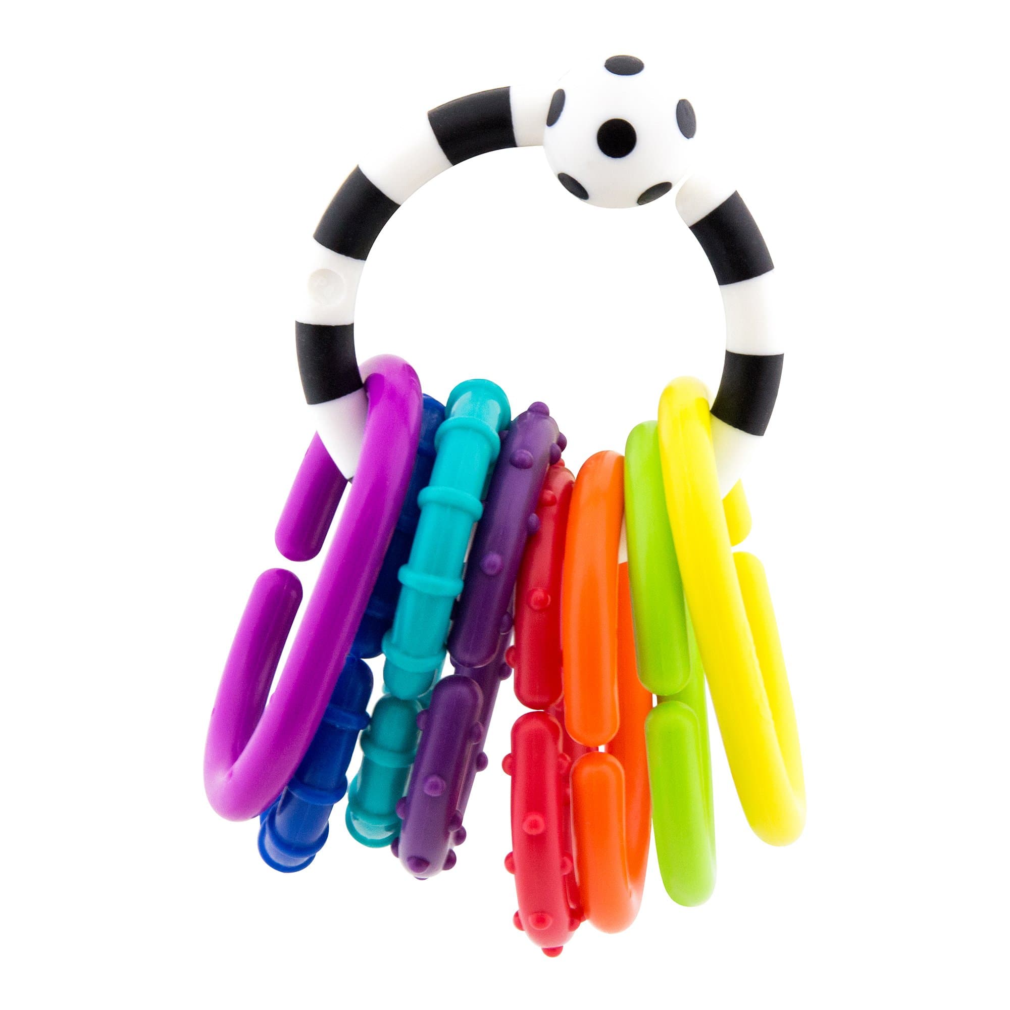 Sassy Ring O Links 9 Piece Set, Links for Stroller or Carrier Seat, 0+ Months Multicolor/Assorted 9 Piece Set